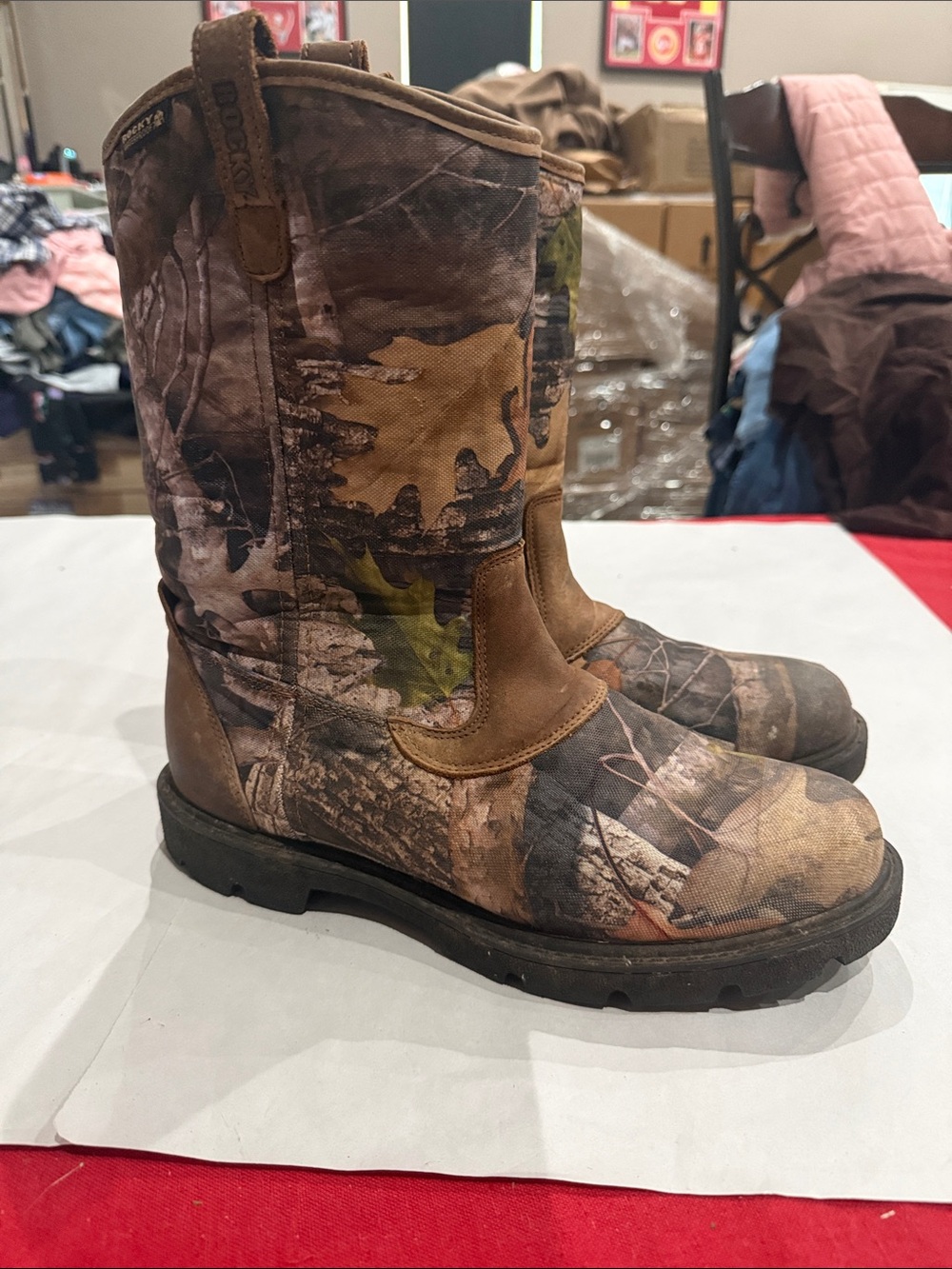 Rocky Men's Camouflage Work Boots - Brown/Green